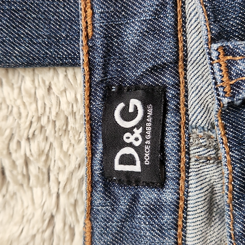 Vintage Y2K Dolce & Gabanna Boot-Cut jeans Size 30 blue purple - Picture 3 of 11